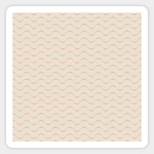 Pink Blue Wavy Lines Repeat Pattern Sticker